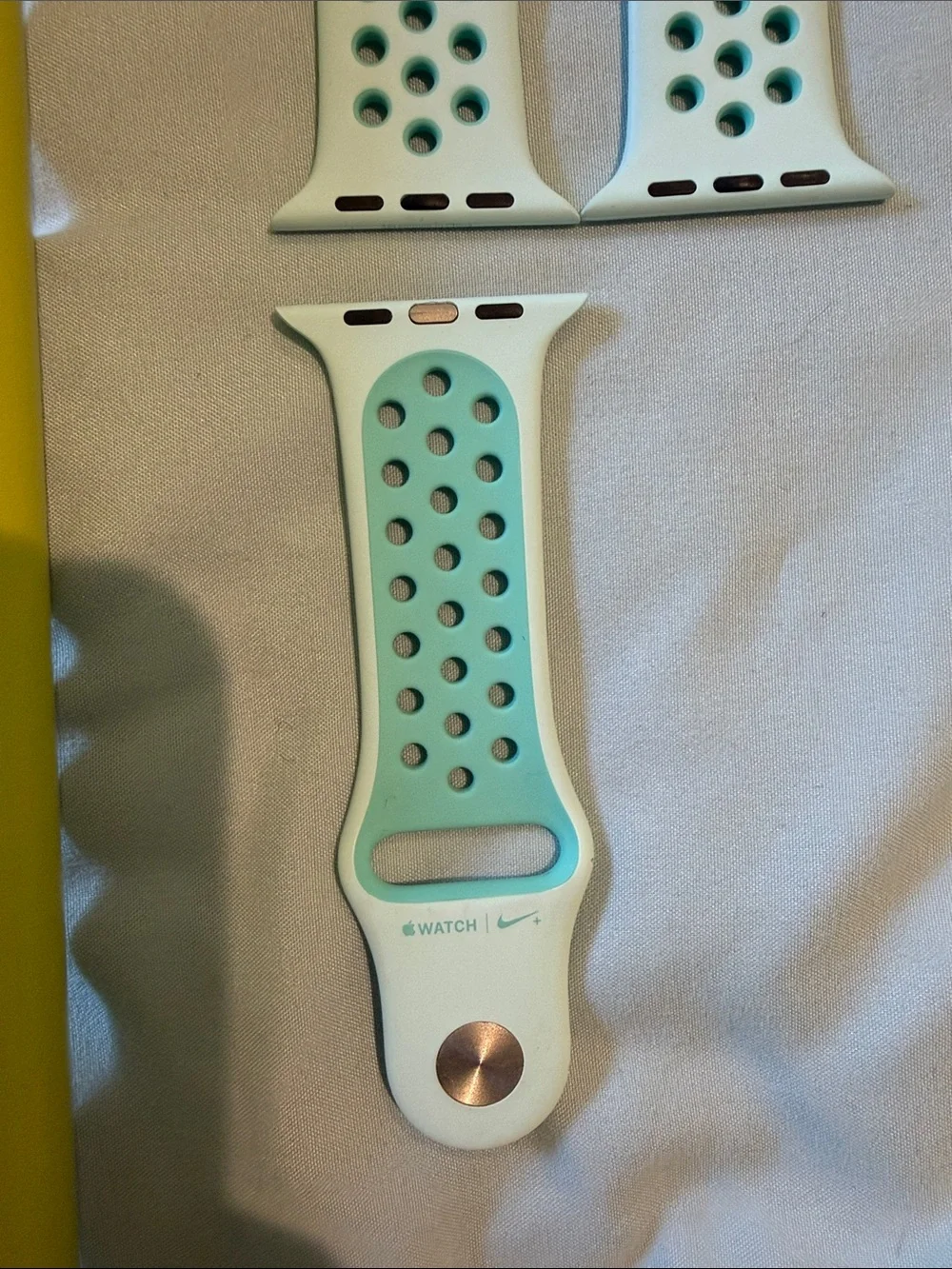 Apple Silicone Sport Band in Pale Mint Green with Perforations